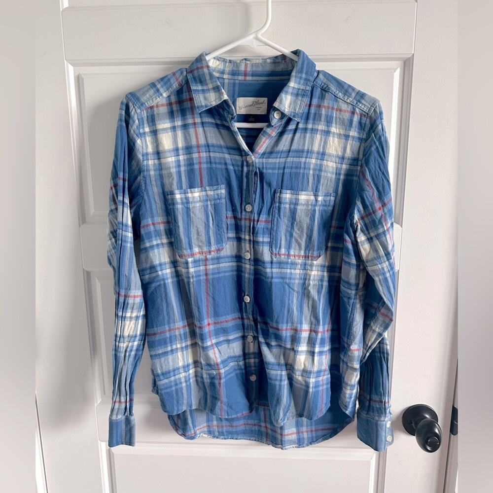 Universal Thread Small Plaid Boyfriend Shirt Oversized 90s Grunge Button Down